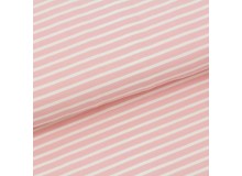 Biojersey Streifen - peach rose Ringel